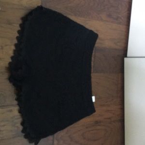 Black lace shorts